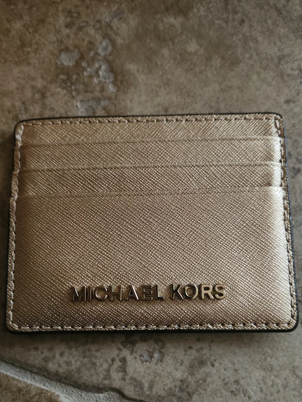 Michael Kors Metallic Gold Card Holder